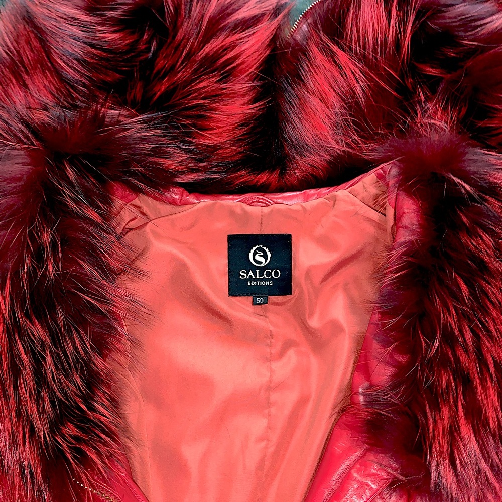 Leather Red Coat / Fox Fur Dangerous
